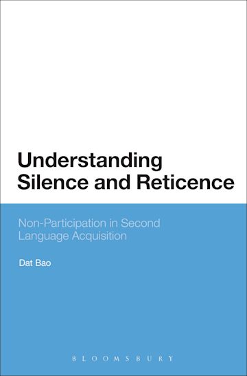 We recommend a book by our member Dat Bao, on ‘Understanding Silence and Reticence. Ways of Participating in Second Language Acquisition’.