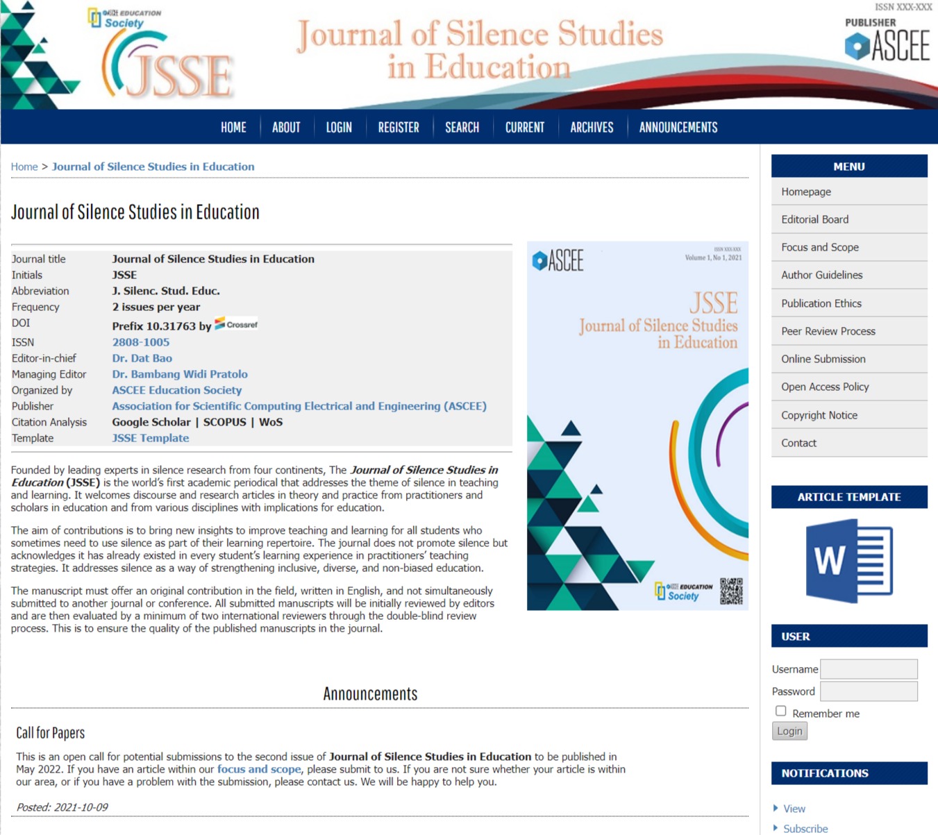 Journal of Silence Studies in Education